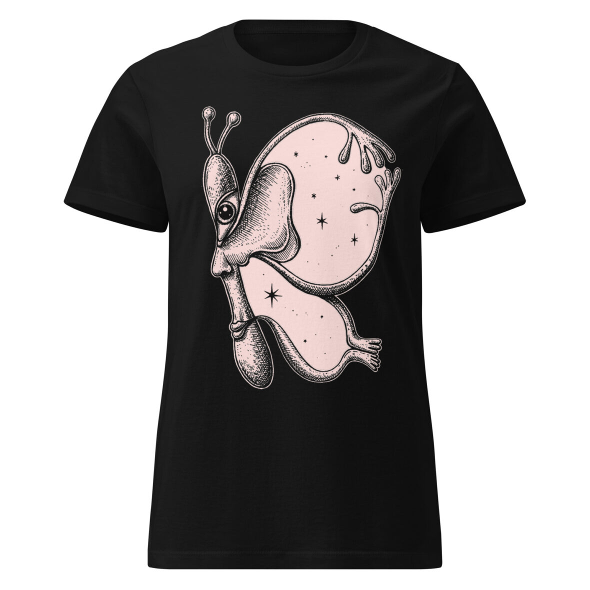 Camiseta Lepidóptera Negra Mujer