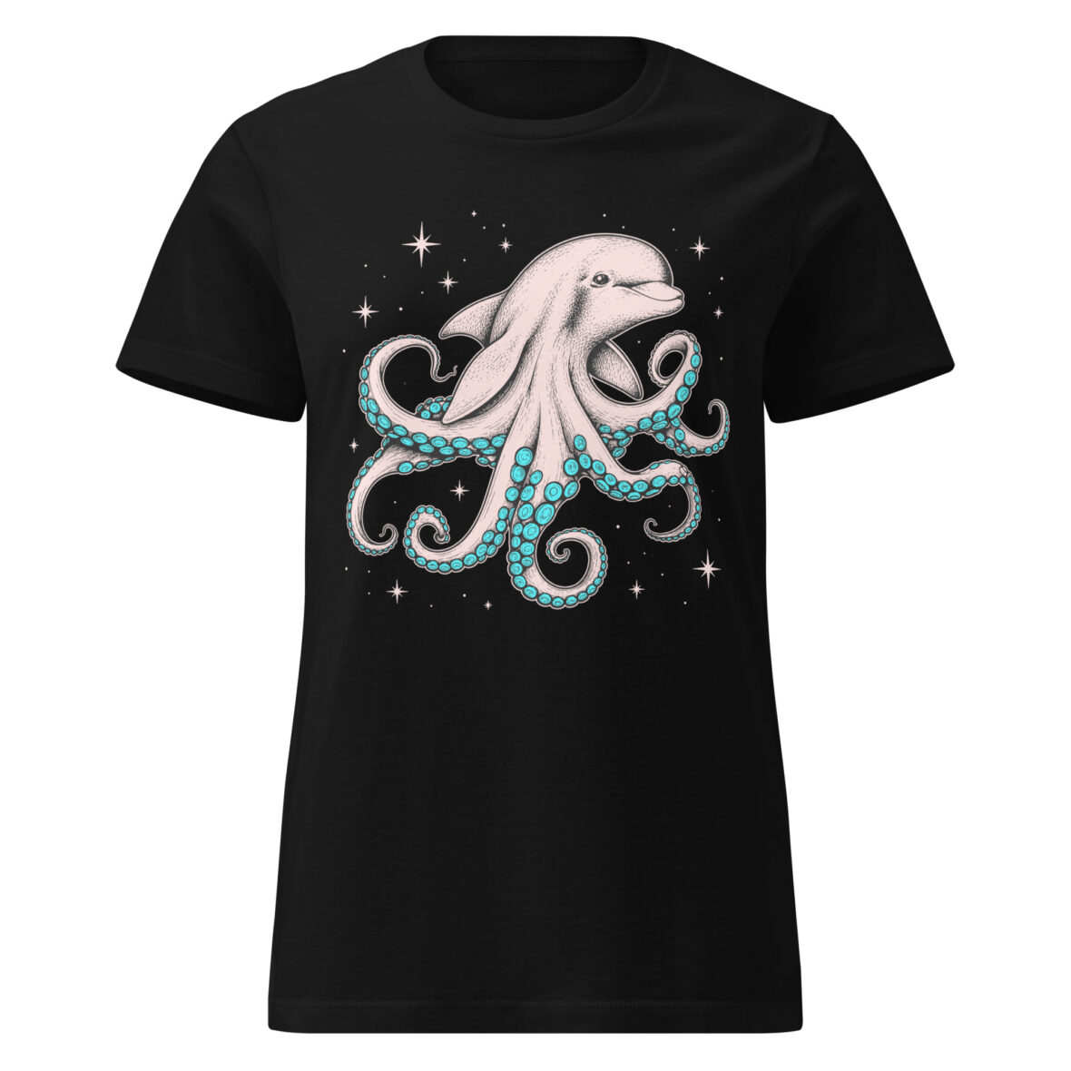 Camiseta Delphinus Negra Mujer